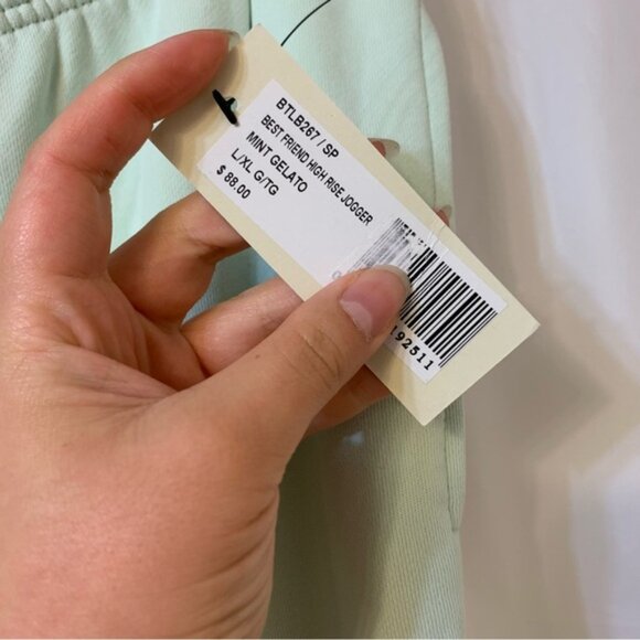 Brunette The Label Bestfriend Highrise Jogger Mint Gelato L/XL - Picture 6 of 10